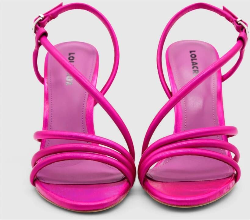 Lola Cruz Fuchsia Hoge Hak Sandalen Roze Dames