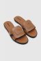 Lola Cruz Leren Instap Sandalen Brown Dames - Thumbnail 4