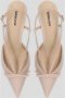 Lola Cruz Leren Slingback Schoenen met Strikdetail Beige Dames - Thumbnail 4