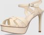 Lola Cruz Off White Leren Plateau Sandalen White Dames - Thumbnail 2