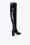 Lola Cruz Zwarte Overknee Laarzen met Vierkante Neus Black Dames - Thumbnail 5