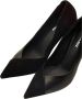 Lola Cruz Zwarte Leren Stiletto Hakken Black Dames - Thumbnail 3