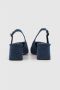 Lola Cruz Denim Blauwe Leren Pumps Blue Dames - Thumbnail 3