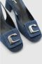 Lola Cruz Denim Blauwe Leren Pumps Blue Dames - Thumbnail 4