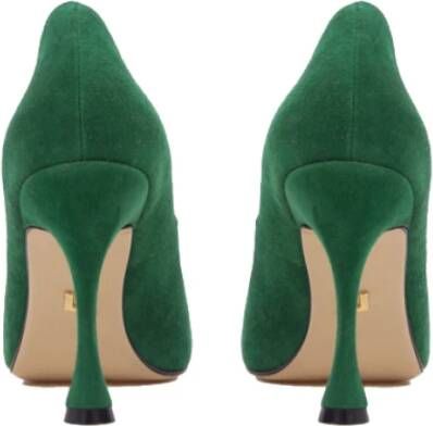 Lola Cruz Glinsterende Groene Leren Pumps Groen Dames