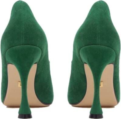 Lola Cruz Glinsterende Groene Leren Pumps Groen Dames