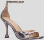 Lola Cruz Reptiel Stijl Metallic Sandaal Pink Dames - Thumbnail 2