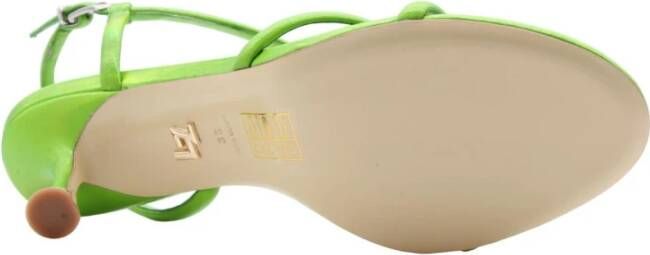 Lola Cruz Slanke hoge hak sandalen Groen Dames