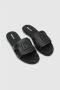 Lola Cruz Leren Instap Sandalen Black Dames - Thumbnail 4