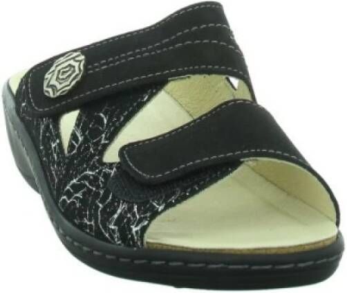 Longo Dames Nubuck Leren Sleehak Sandalen