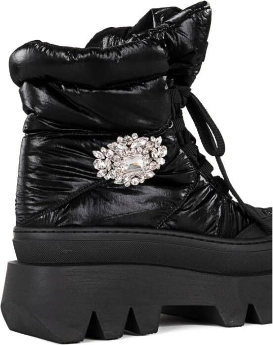 Loriblu Zwarte winter enkellaarzen Black Dames