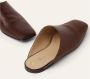 Loro Piana Bruin leren platte muil schoen - Thumbnail 2
