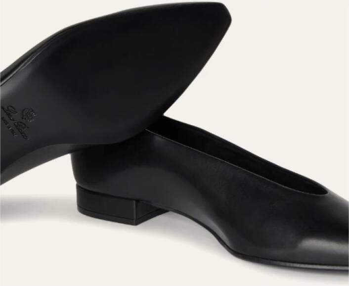 Loro Piana Zwarte Ballerina's van Kalfsleer