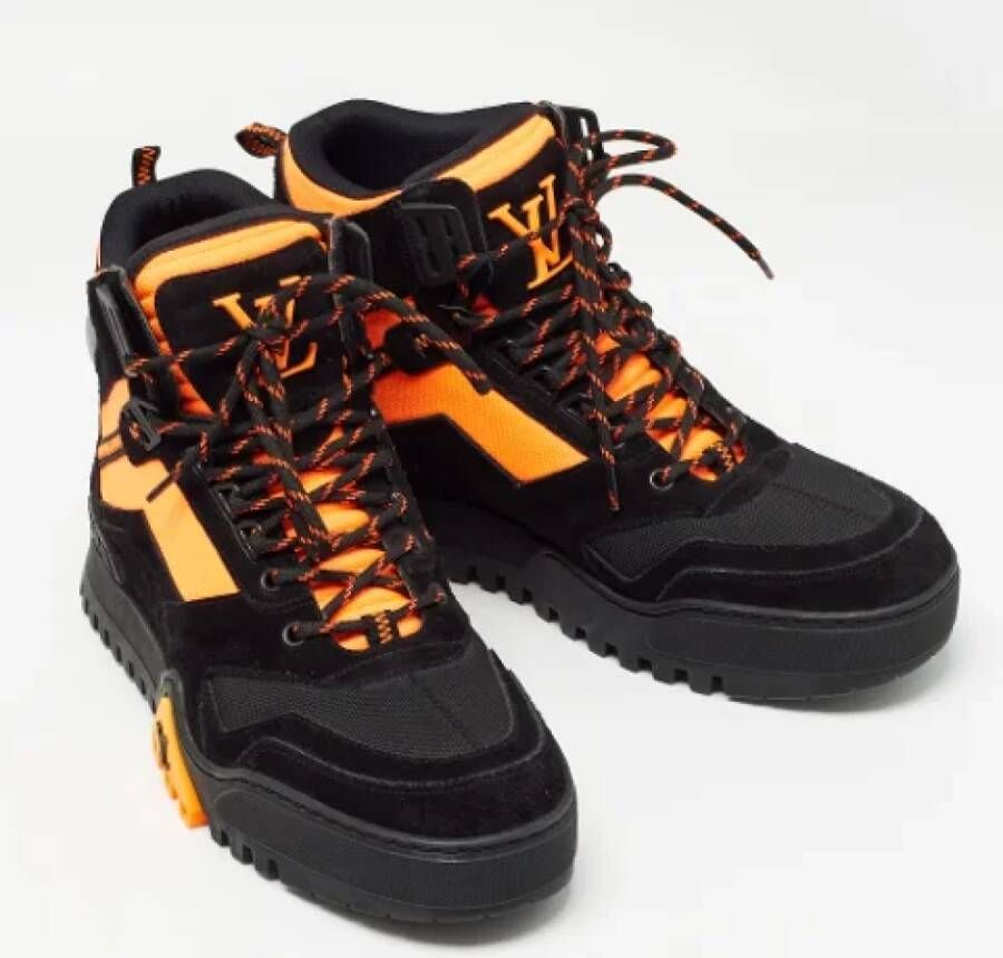 Louis Vuitton Vintage Pre-owned Canvas boots Black Heren