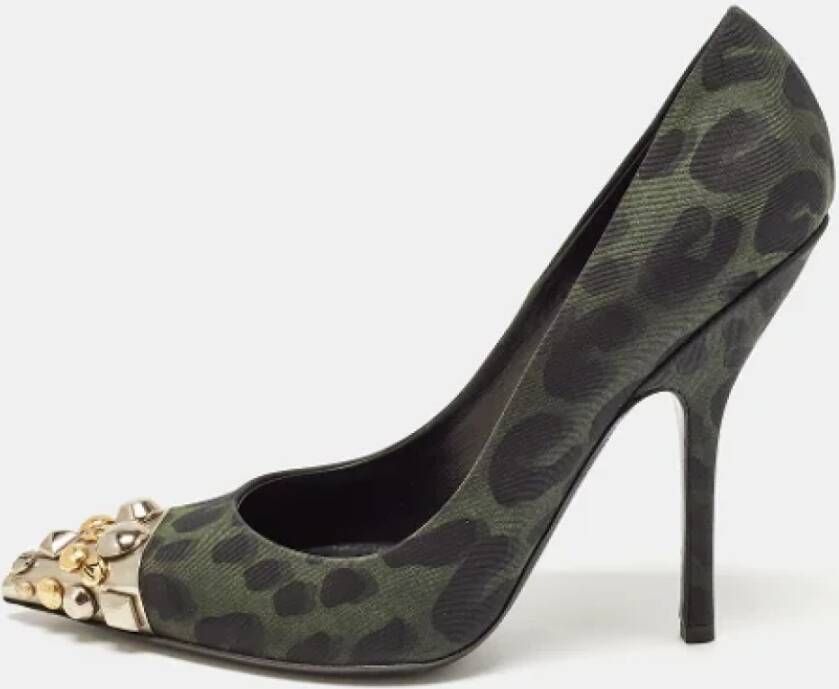 Louis Vuitton Vintage Pre-owned Canvas heels Green Dames