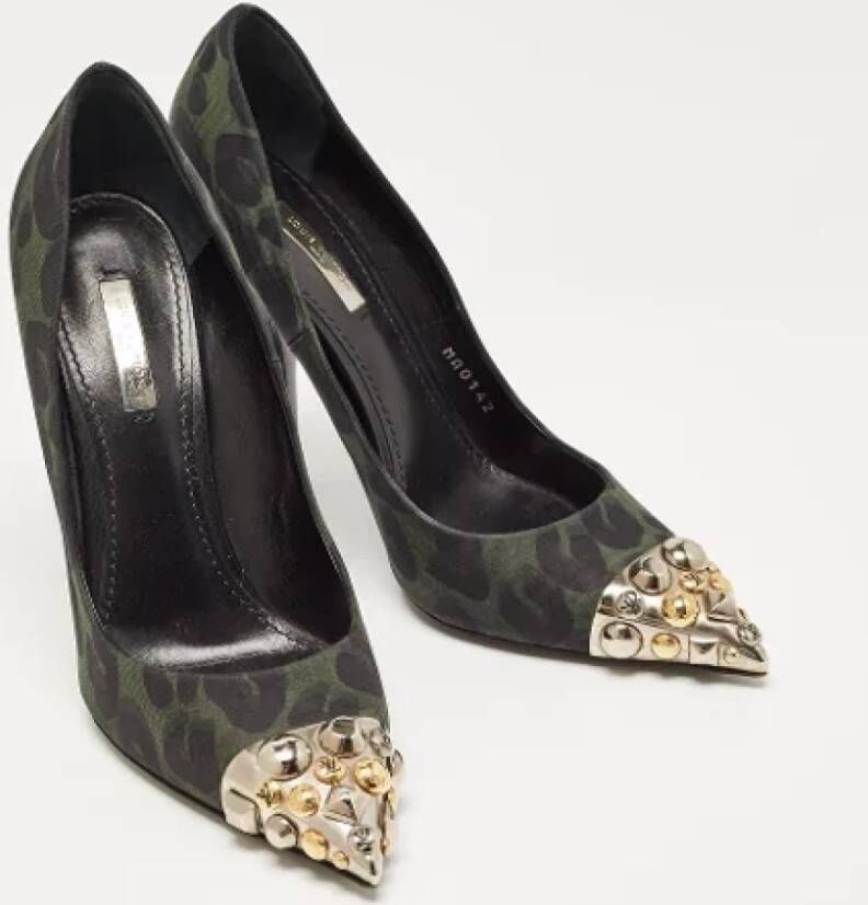 Louis Vuitton Vintage Pre-owned Canvas heels Green Dames