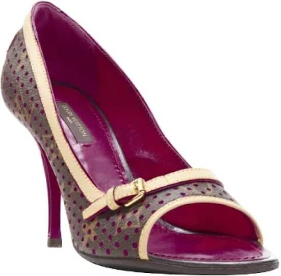 Louis Vuitton Vintage Pre-owned Canvas heels Purple Dames
