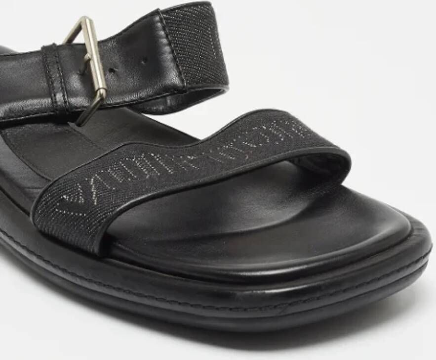 Louis Vuitton Vintage Pre-owned Canvas sandals Black Dames