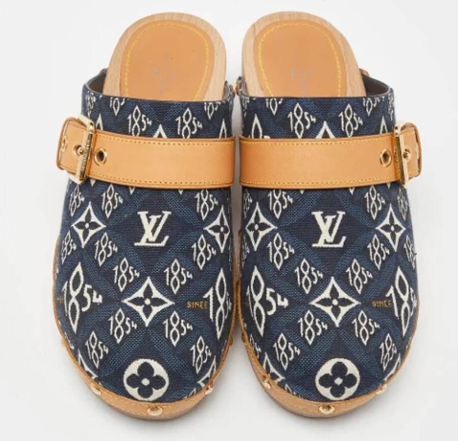 Louis Vuitton Vintage Pre-owned Canvas sandals Blue Dames