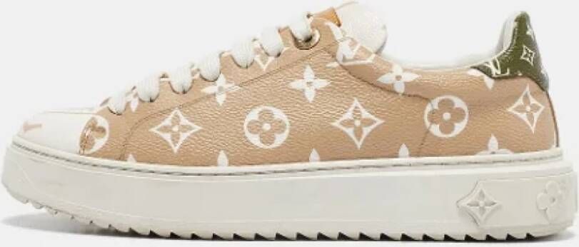 Louis Vuitton Vintage Pre-owned Canvas sneakers Beige Dames