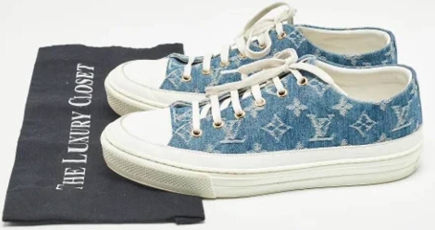 Louis Vuitton Vintage Pre-owned Denim sneakers Blue Dames