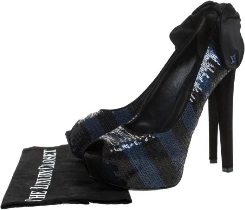 Louis Vuitton Vintage Pre-owned Fabric heels Blue Dames