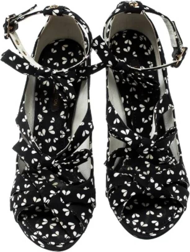 Louis Vuitton Vintage Pre-owned Fabric sandals Black Dames