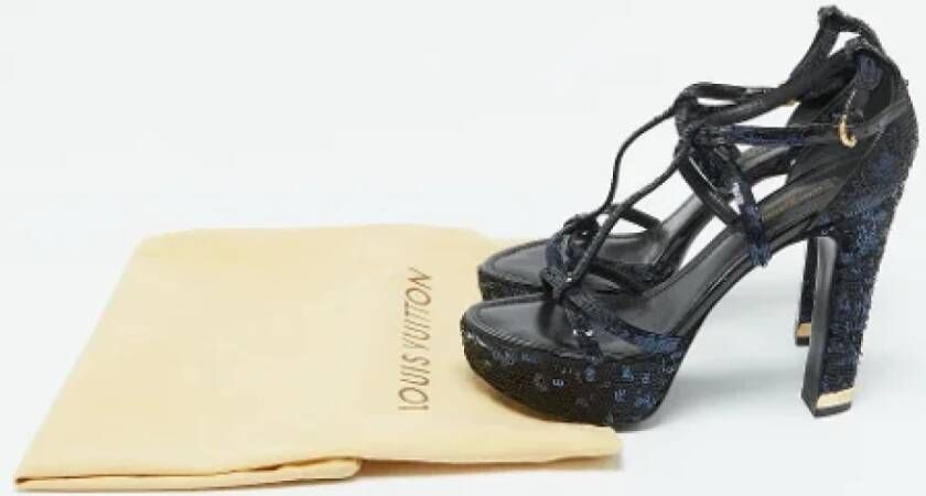 Louis Vuitton Vintage Pre-owned Fabric sandals Black Dames