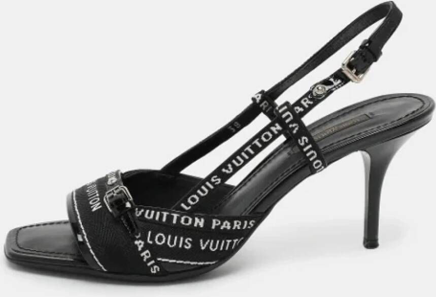 Louis Vuitton Vintage Pre-owned Fabric sandals Black Dames