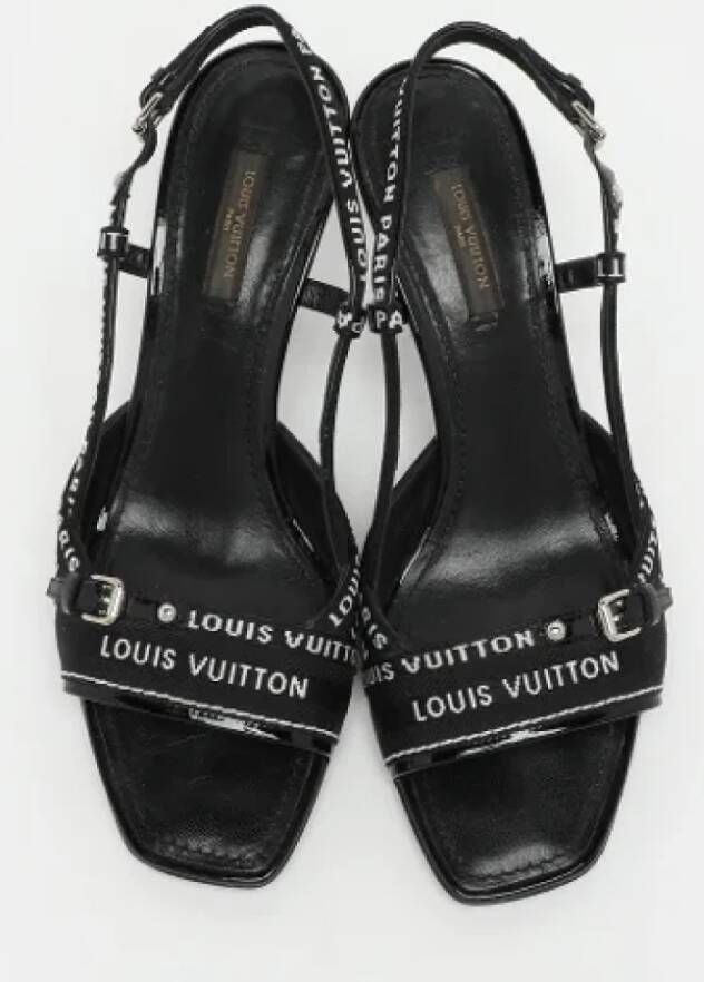 Louis Vuitton Vintage Pre-owned Fabric sandals Black Dames