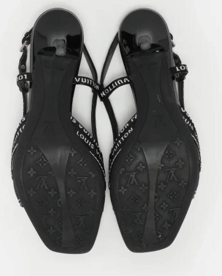 Louis Vuitton Vintage Pre-owned Fabric sandals Black Dames