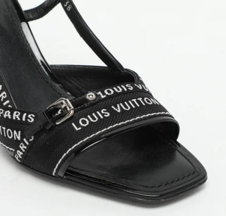 Louis Vuitton Vintage Pre-owned Fabric sandals Black Dames