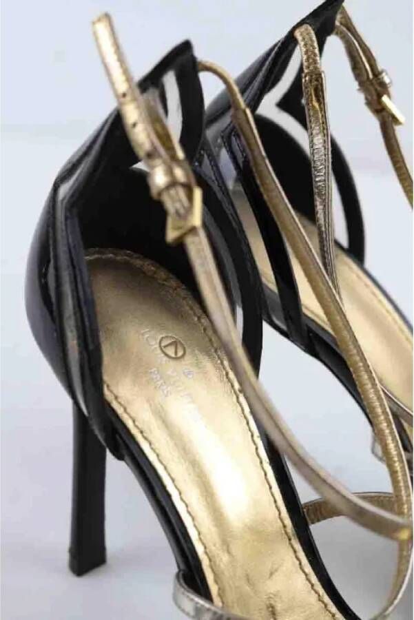 Louis Vuitton Vintage Pre-owned Fabric sandals Black Dames