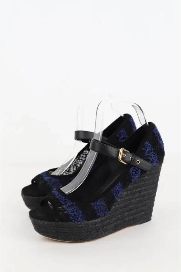 Louis Vuitton Vintage Pre-owned Fabric sandals Black Dames
