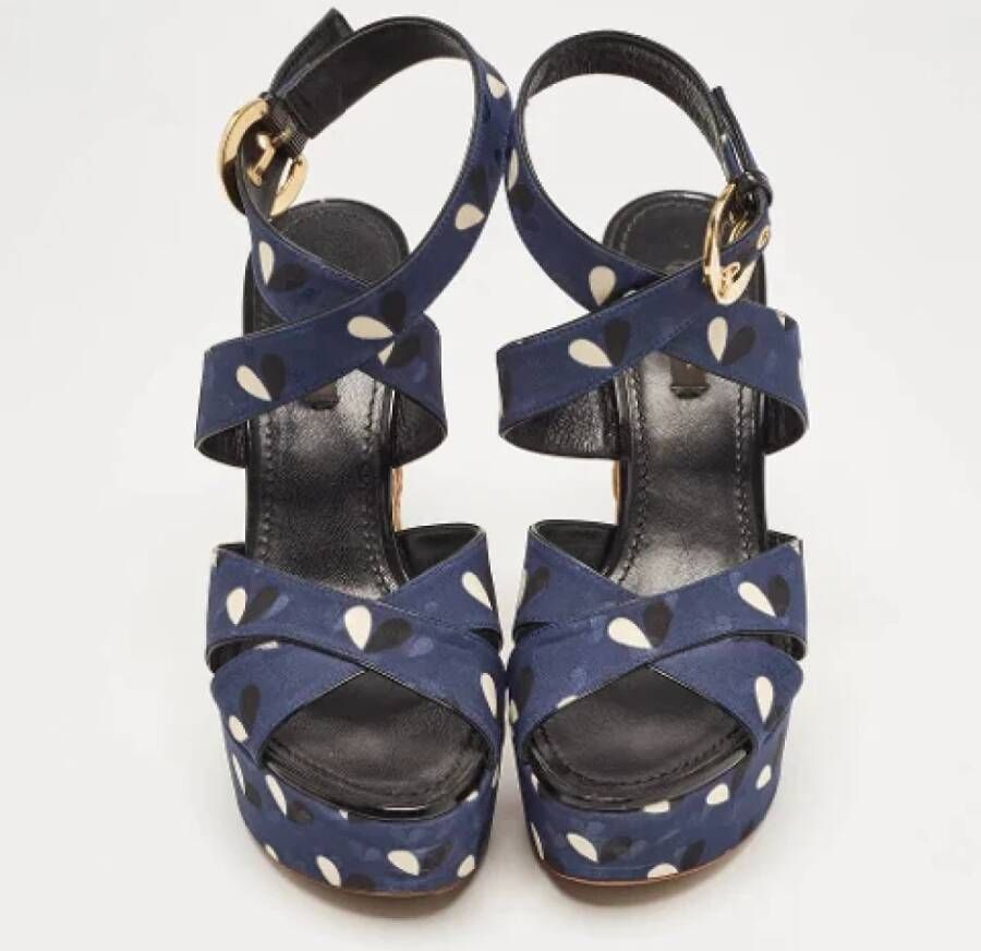 Louis Vuitton Vintage Pre-owned Fabric sandals Blue Dames