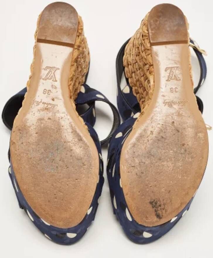 Louis Vuitton Vintage Pre-owned Fabric sandals Blue Dames