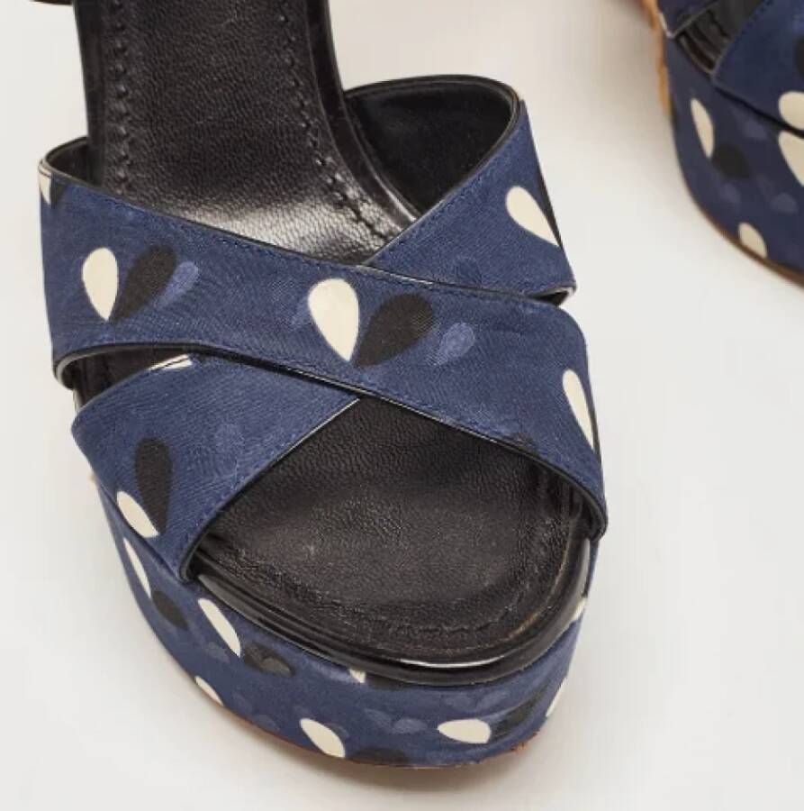Louis Vuitton Vintage Pre-owned Fabric sandals Blue Dames
