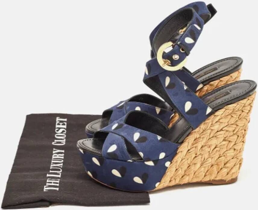 Louis Vuitton Vintage Pre-owned Fabric sandals Blue Dames