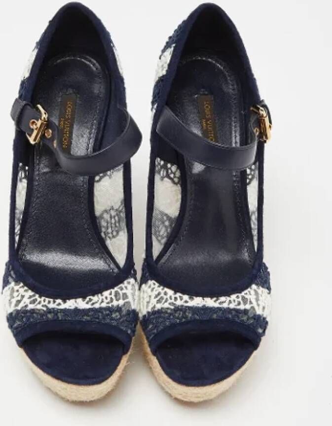 Louis Vuitton Vintage Pre-owned Fabric sandals Blue Dames