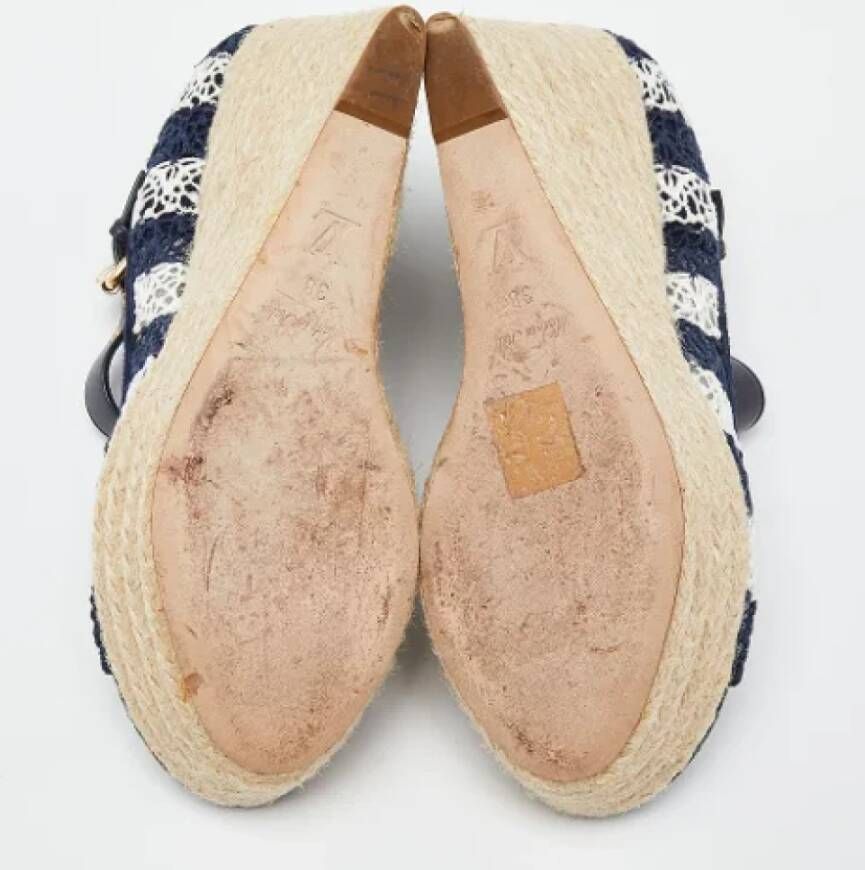 Louis Vuitton Vintage Pre-owned Fabric sandals Blue Dames