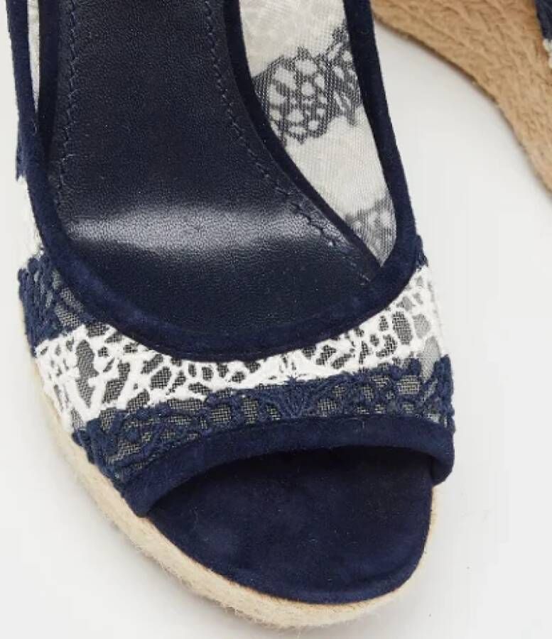 Louis Vuitton Vintage Pre-owned Fabric sandals Blue Dames