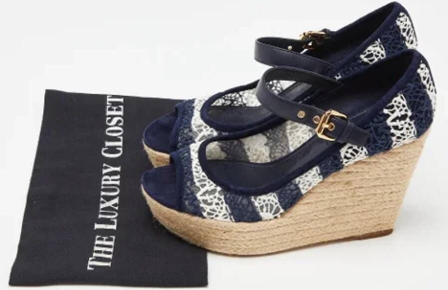 Louis Vuitton Vintage Pre-owned Fabric sandals Blue Dames
