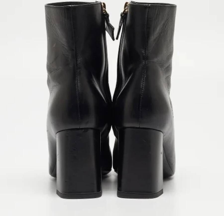 Louis Vuitton Vintage Pre-owned Leather boots Black Dames