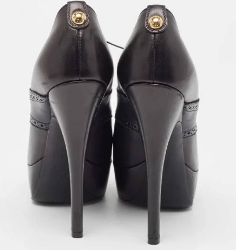 Louis Vuitton Vintage Pre-owned Leather boots Black Dames