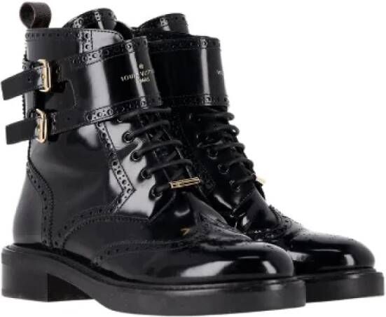 Louis Vuitton Vintage Pre-owned Leather boots Black Dames