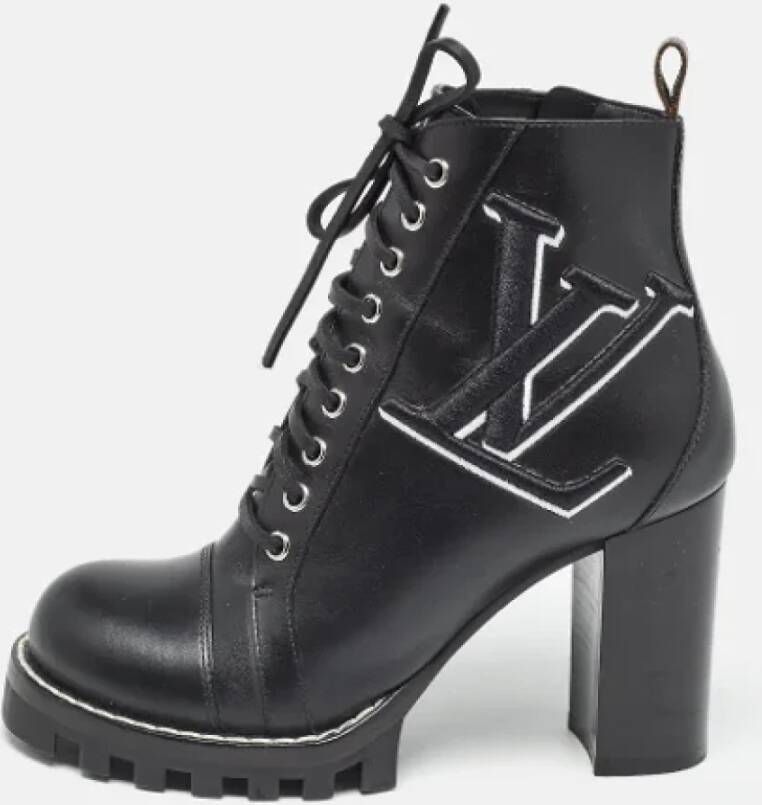 Louis Vuitton Vintage Pre-owned Leather boots Black Dames