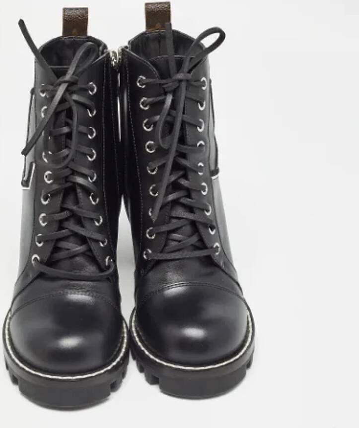 Louis Vuitton Vintage Pre-owned Leather boots Black Dames
