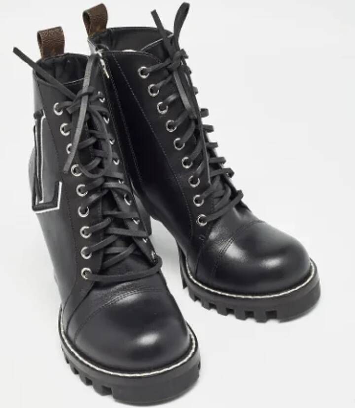 Louis Vuitton Vintage Pre-owned Leather boots Black Dames