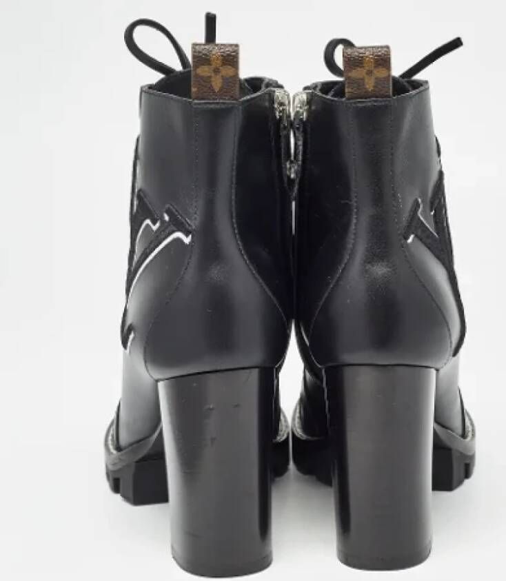 Louis Vuitton Vintage Pre-owned Leather boots Black Dames