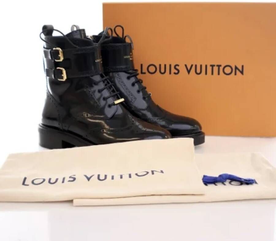 Louis Vuitton Vintage Pre-owned Leather boots Black Dames